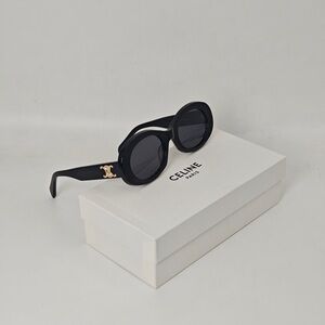 Celine Black Sunglasses with Gold Accent